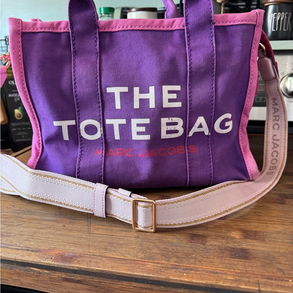 Marc Jacobs Purple and Pink Tote Bag
